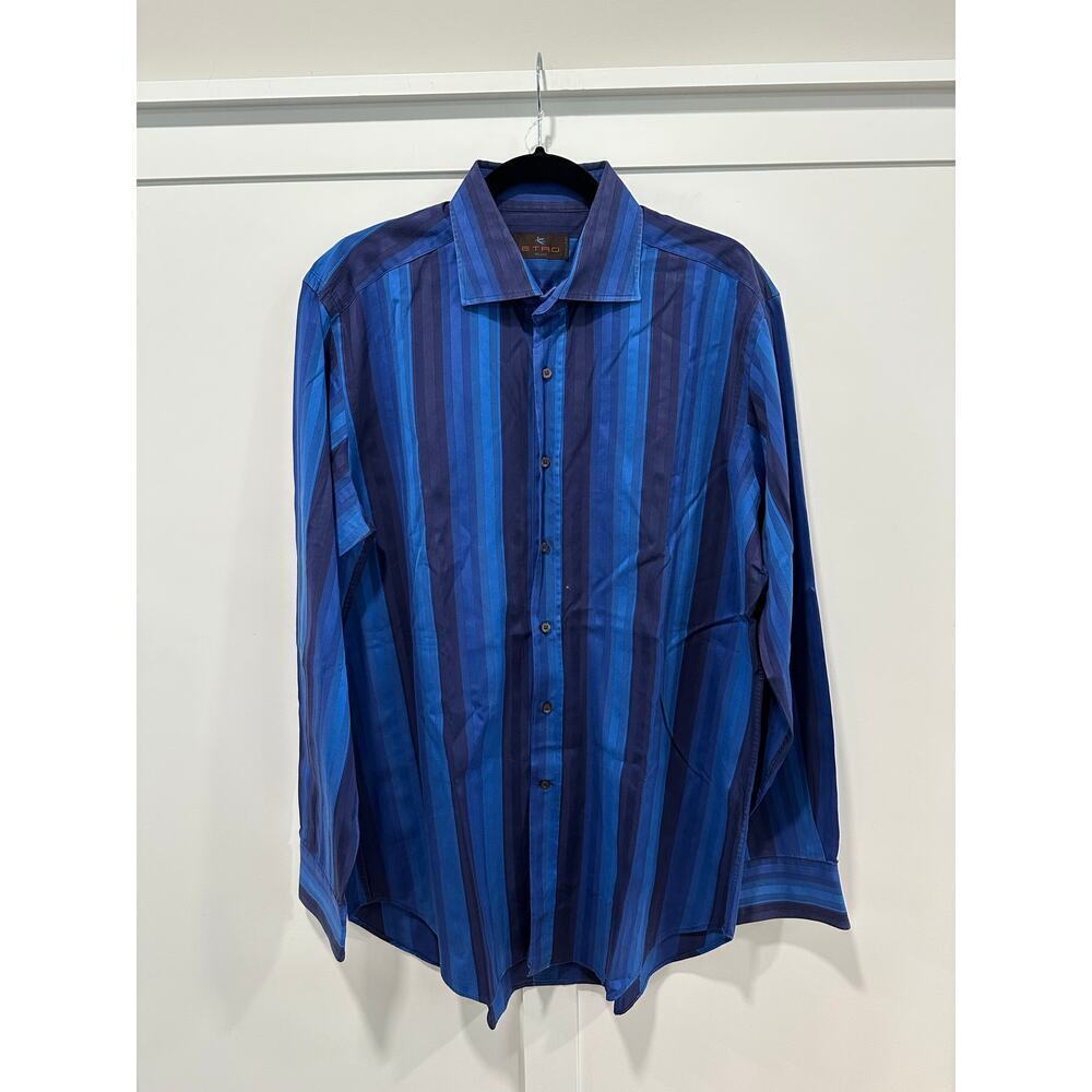 ETRO Men's Cotton Long Sleeve Button Down Shirt Size 42